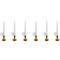 Single Light Window Candles with Remote and Timer - 10" - White - Set of 6